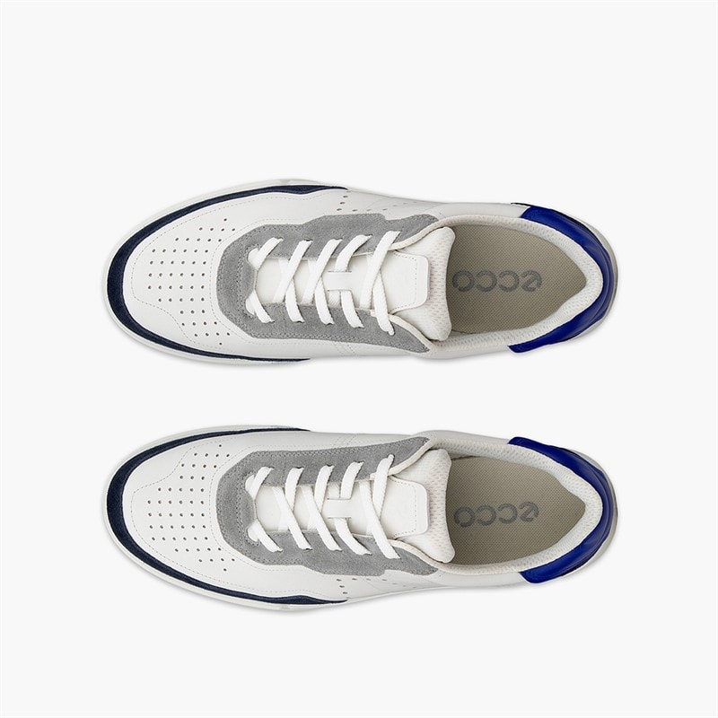 ECCO Herre Street Court Sneakers Marine/Hvid/Virtual - Billede 4