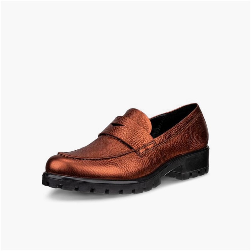 ECCO Dame Moodtray læder loafers Bronze Antique - Billede 2