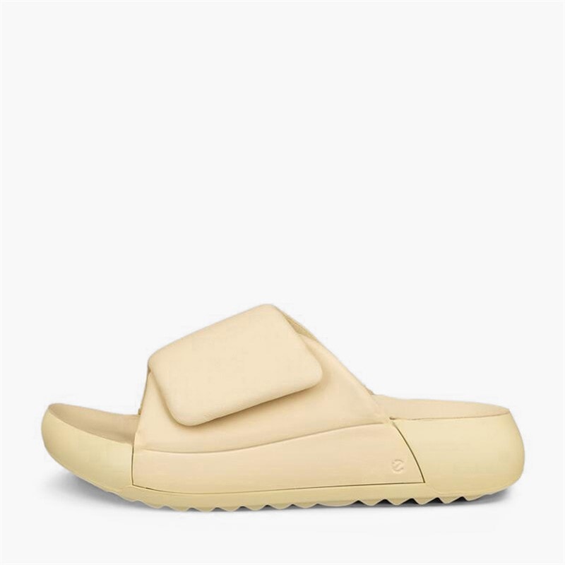 ECCO Dame Cozmo Læderrem Sandaler Straw - Billede 1