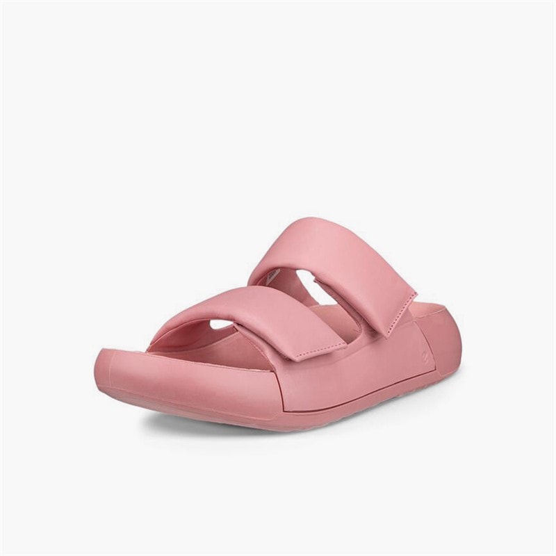 ECCO Dame Cozmo Læder Dobbelt Rem Sandaler Old Rose - Billede 2
