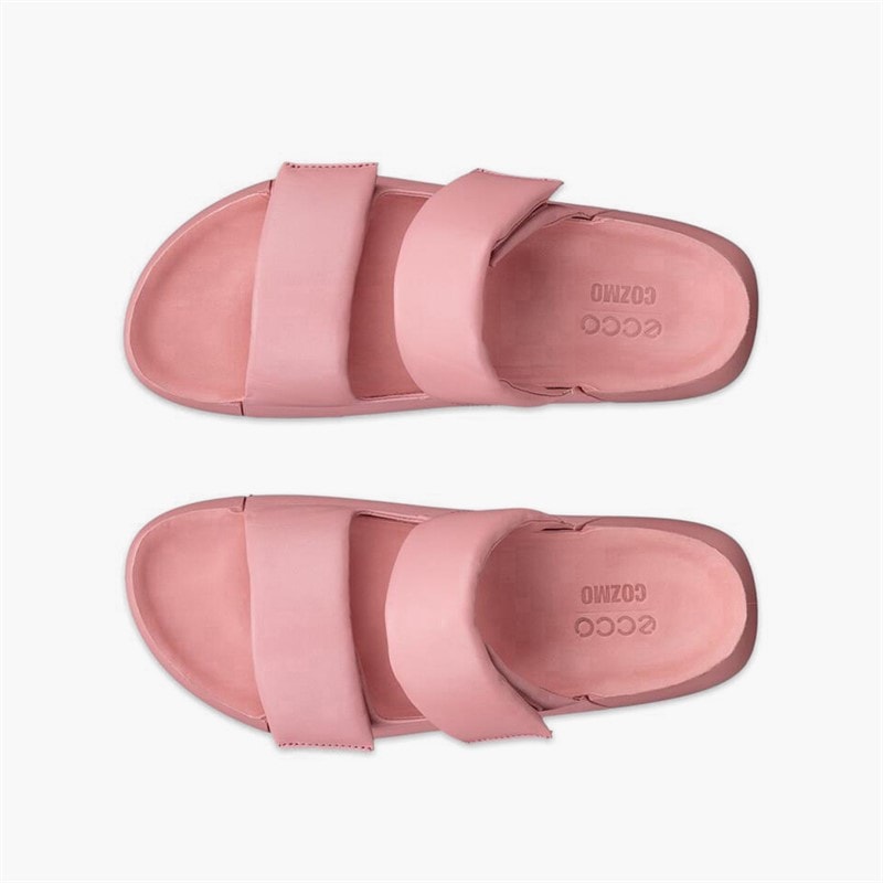 ECCO Dame Cozmo Læder Dobbelt Rem Sandaler Old Rose - Billede 4