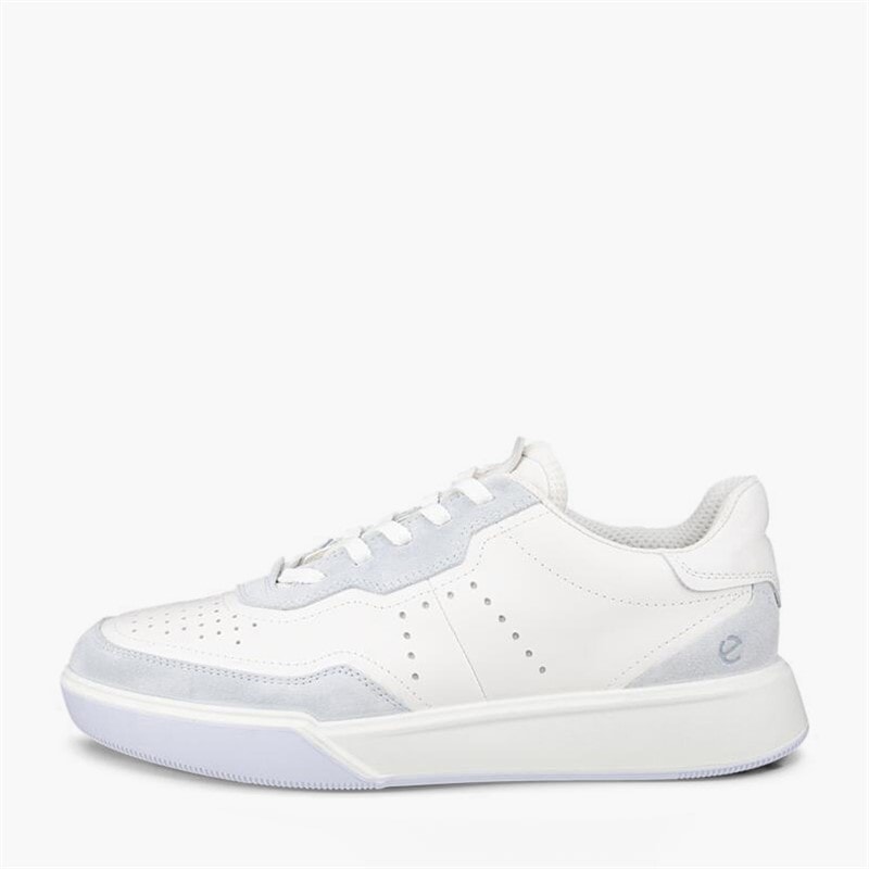 ECCO Dame sneakers læder street court Air/Hvid