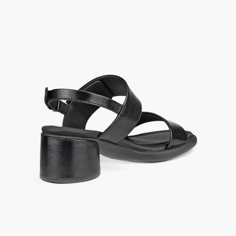 ECCO Dame Skulpturerede LX Læder Hælede Sandaler Sort - Billede 3