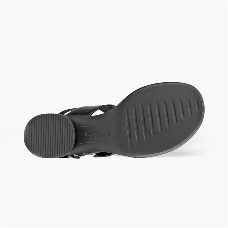 ECCO Dame Skulpturerede LX Læder Hælede Sandaler Sort - Billede 5