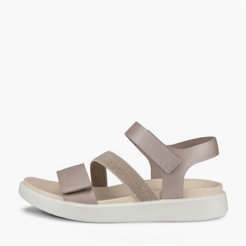 ECCO Damesko med kilehæl i nubuck Grey Rose Metallic - Billede 1