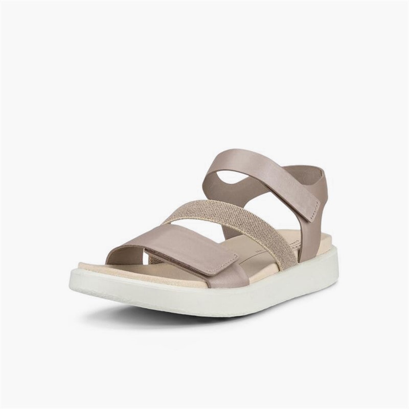 ECCO Damesko med kilehæl i nubuck Grey Rose Metallic - Billede 2