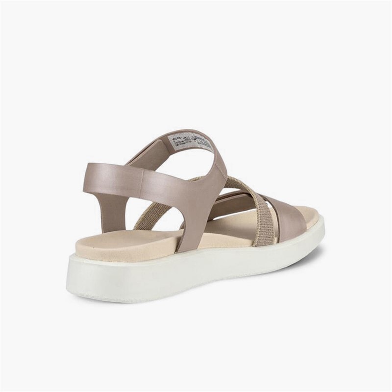 ECCO Damesko med kilehæl i nubuck Grey Rose Metallic - Billede 3