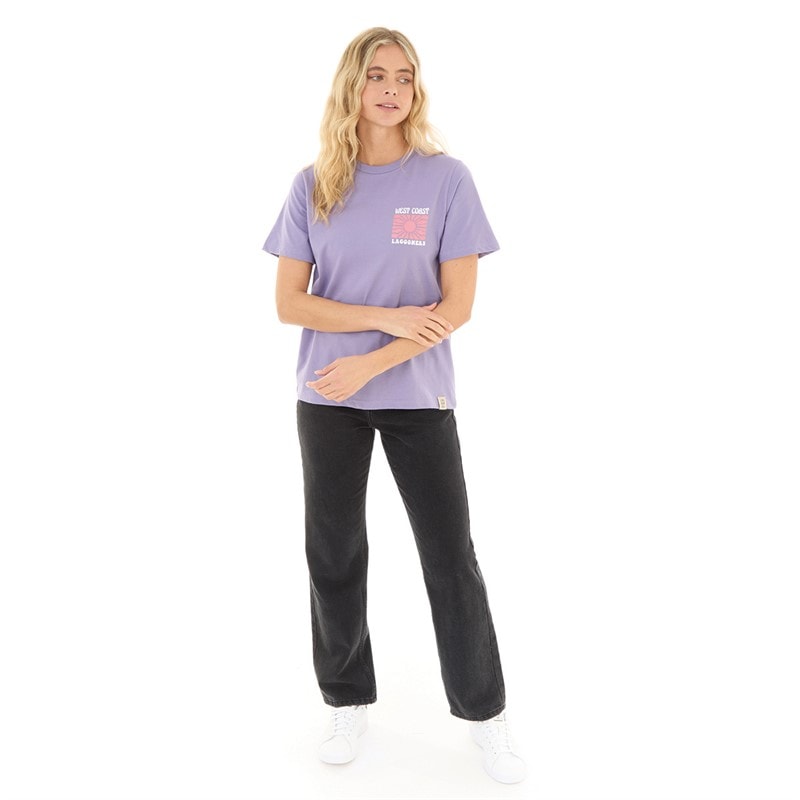 Lagooners Dame West Coast T-shirts lilla - Billede 3