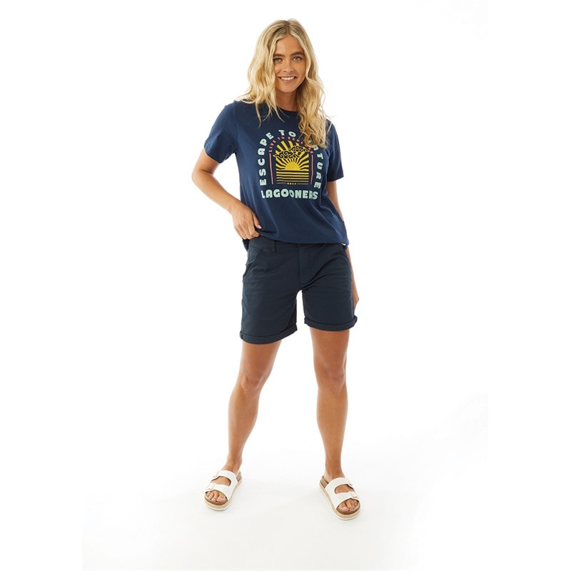 Lagooners Dame Billie Shorts Blå - Billede 4