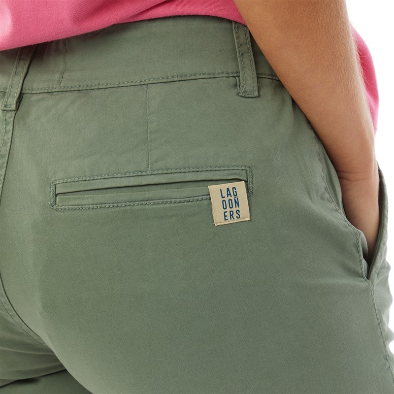 Lagooners Dame Billie Chino shorts kakigrøn - Billede 3