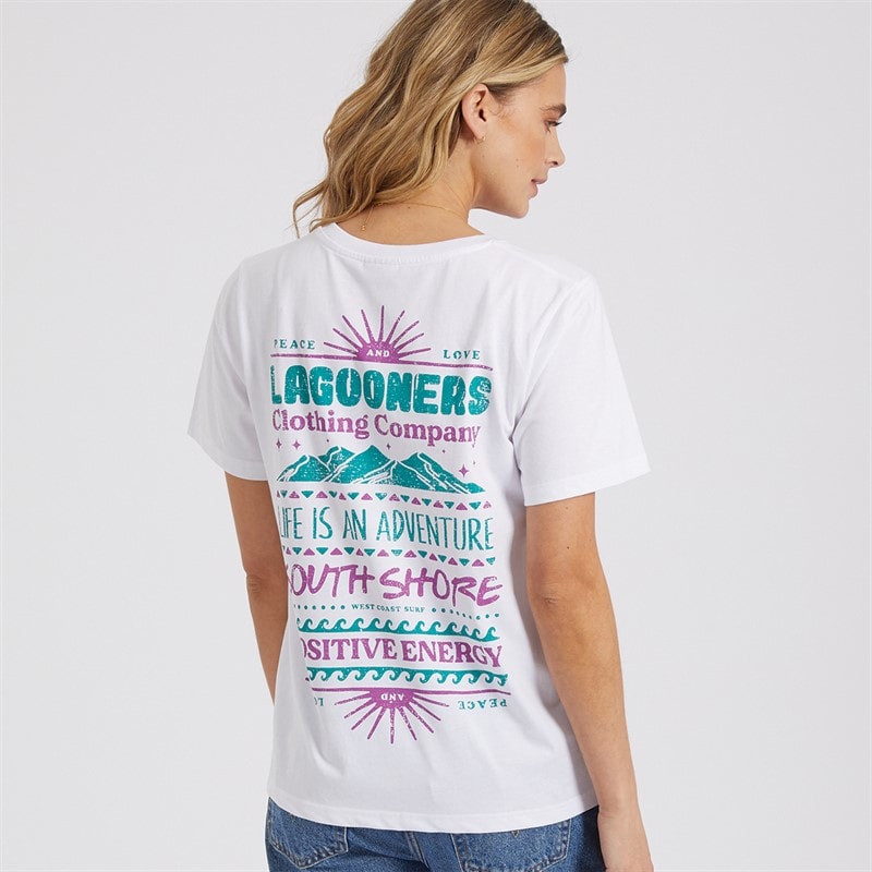 Lagooners Dame Wilderness T-shirts Hvid - Billede 3