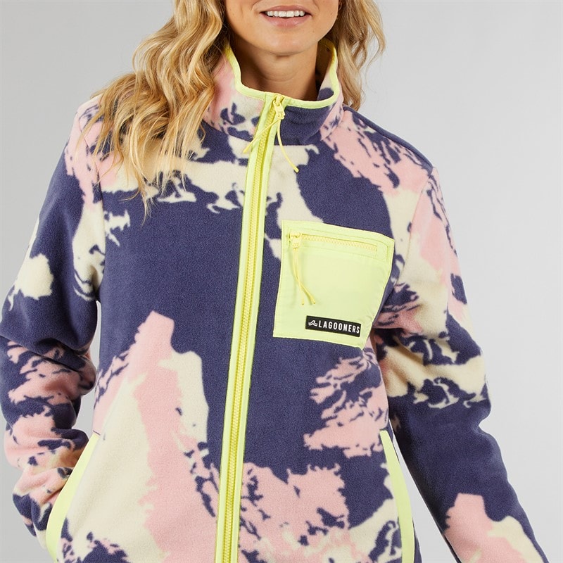 Lagooners Dame Lake District Lyn Gennem Fleece Jakke Multi - Billede 3