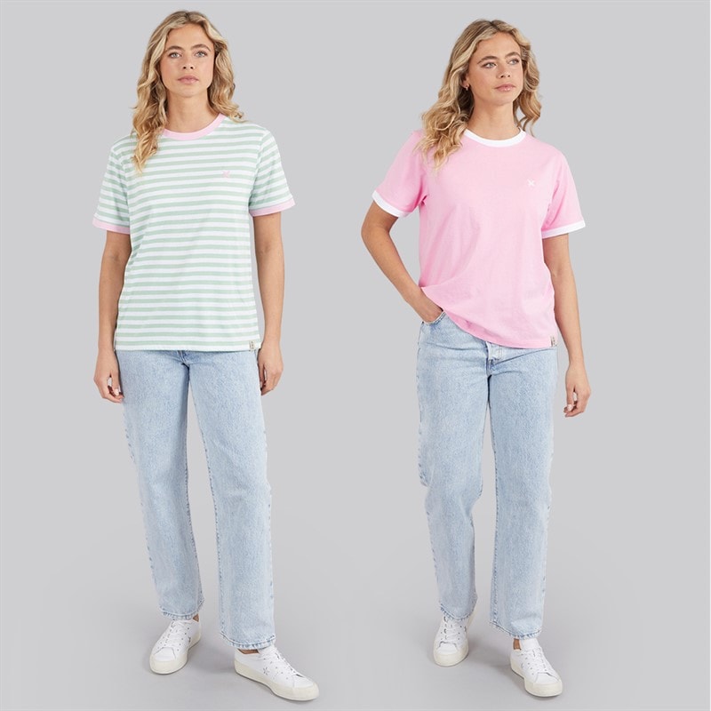 Lagooners Dame Thornwick To Pak T Shirts Pink/Mint - Billede 3