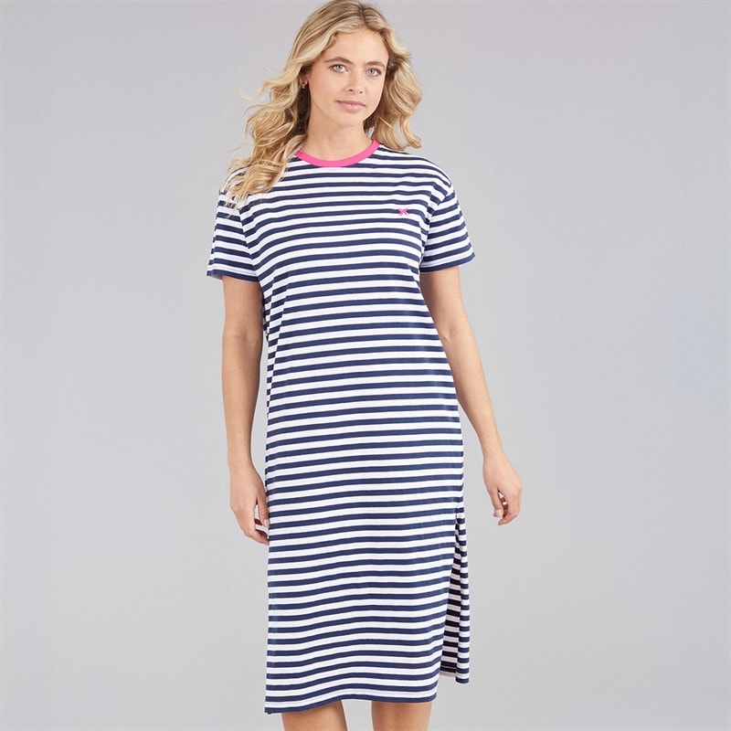 Lagooners Dame Gatemoor Kjole Navy/Hvid