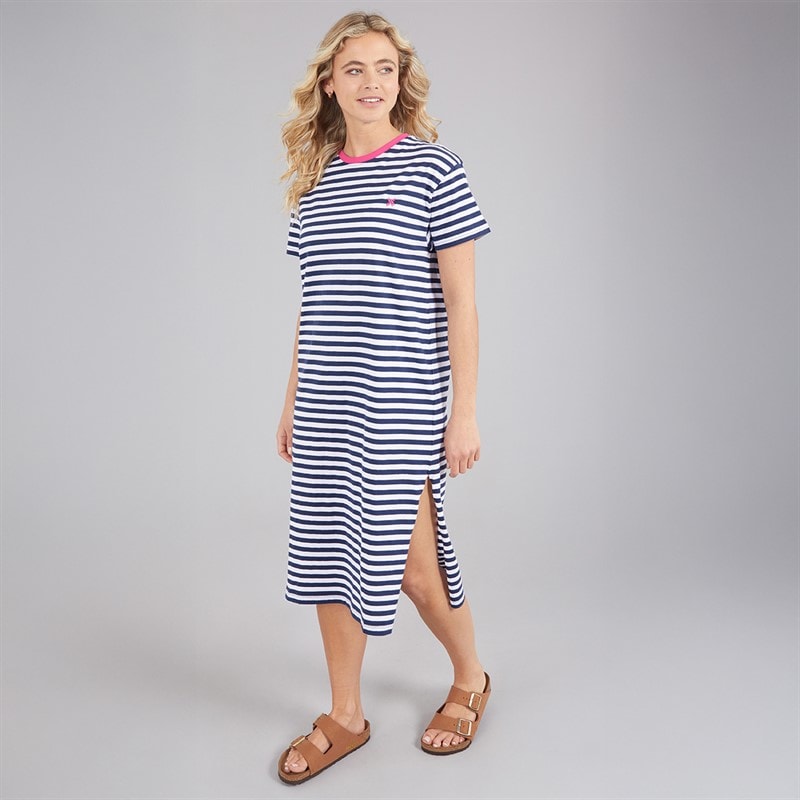 Lagooners Dame Gatemoor Kjole Navy/Hvid - Billede 4