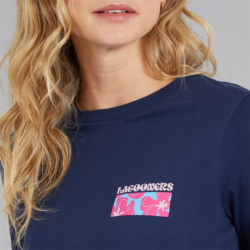 Lagooners Dame Brixcombe Langærmet T-shirt Navy - Billede 3