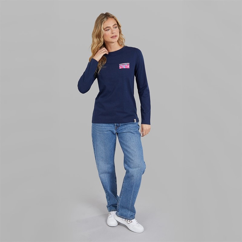 Lagooners Dame Brixcombe Langærmet T-shirt Navy - Billede 4