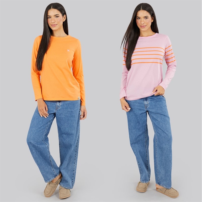 Lagooners Dame Mulberry To Pak T Shirts Pink/Orange - Billede 3