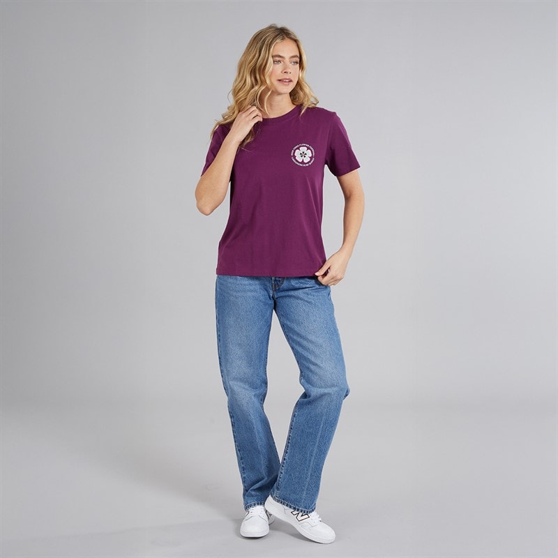 Lagooners Dame fugle T shirt Dark Purple - Billede 4