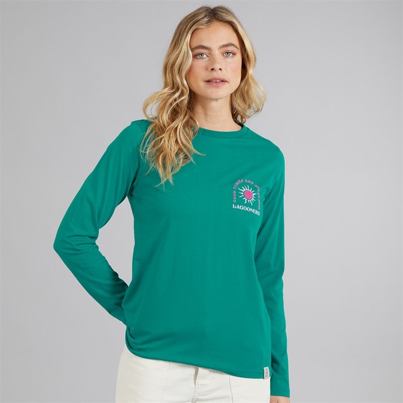 Lagooners Dame Airdrie Langærmet T-shirt Teal - Billede 2