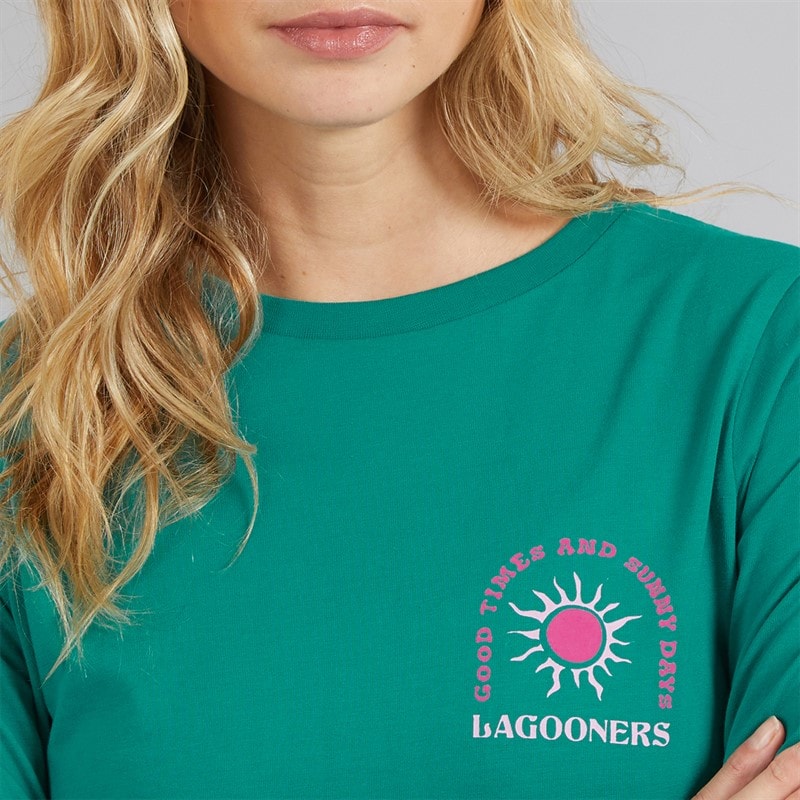 Lagooners Dame Airdrie Langærmet T-shirt Teal - Billede 3