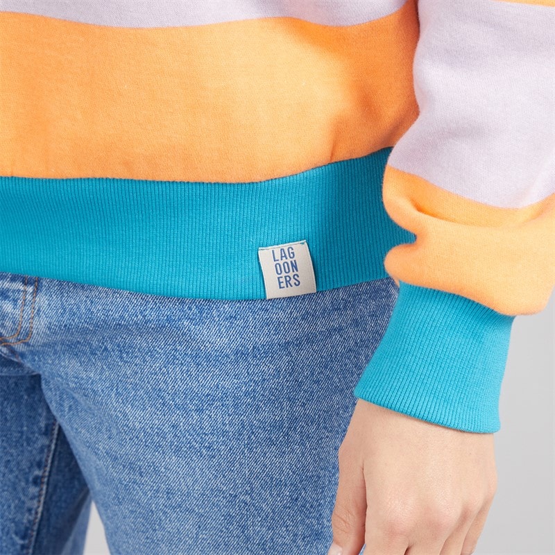 Lagooners Damesiker majsblomst mark rund hals grafisk sweatshirt Lilac - Billede 5