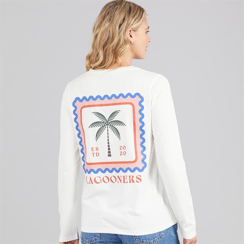 Lagooners Dame Lanternwood Langærmet T-shirt Ecru - Billede 3