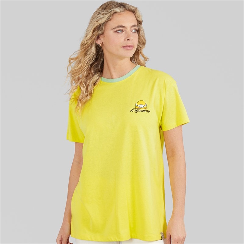 Lagooners Dame Haycroft Oversized T-shirt Gul - Billede 2