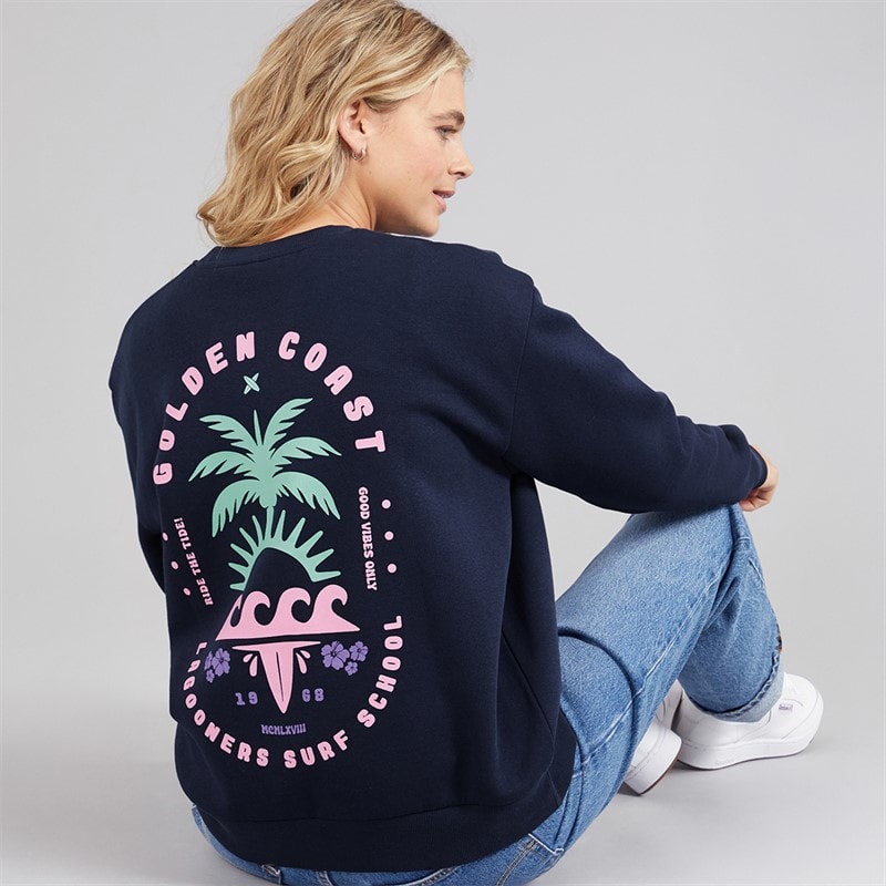 Lagooners Dame Kempley Fold Sweatshirt Navy