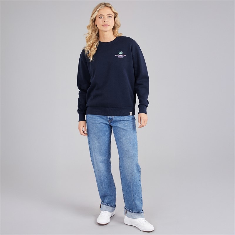 Lagooners Dame Kempley Fold Sweatshirt Navy - Billede 4