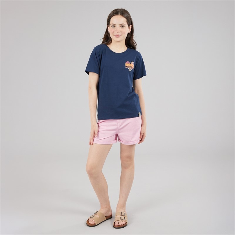 Lagooners Piger blomster T shirt Navy - Billede 4