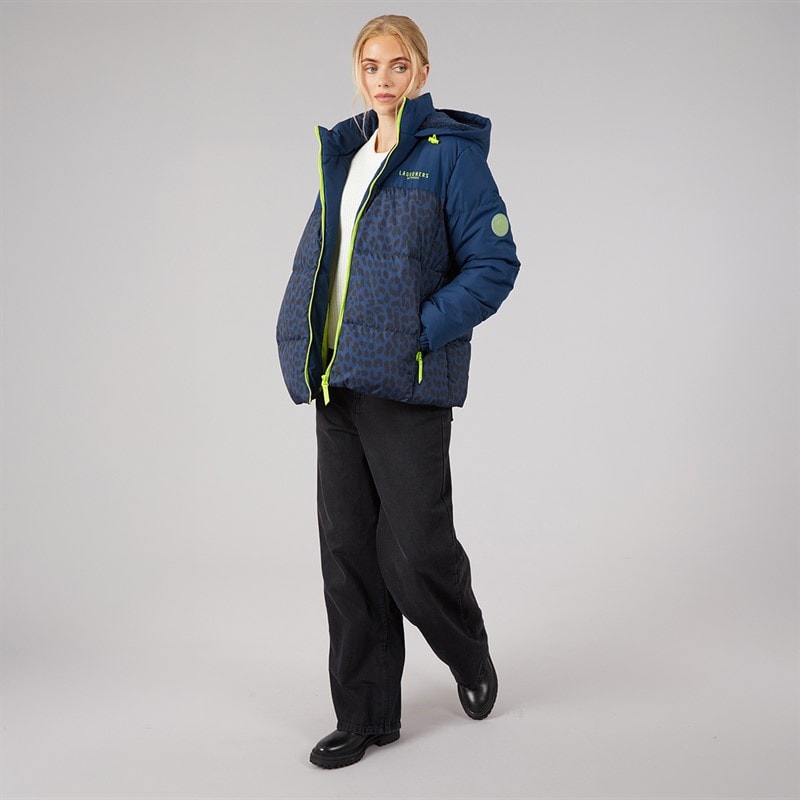 Lagooners Dame Aussie Kort Dunjakke Leopard - Billede 4