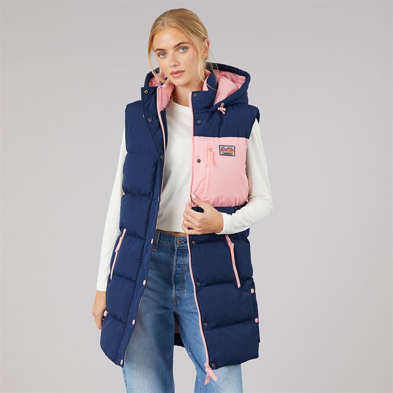 Lagooners Dame Liatris Lang Vest Marineblå - Billede 1