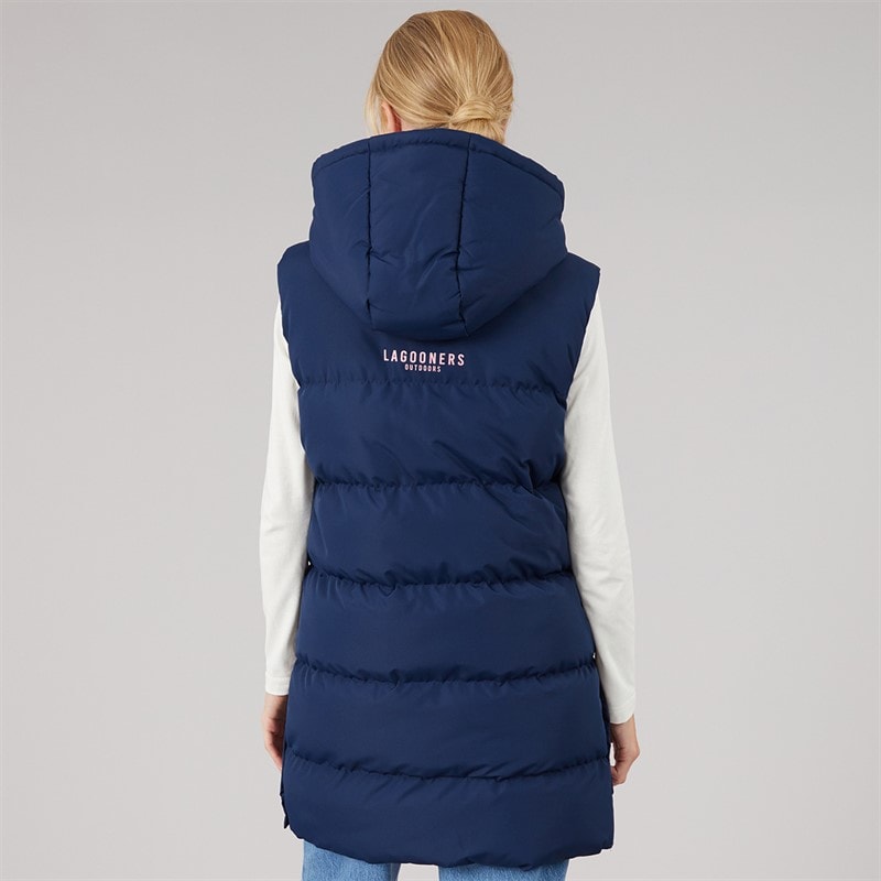 Lagooners Dame Liatris Lang Vest Marineblå - Billede 2