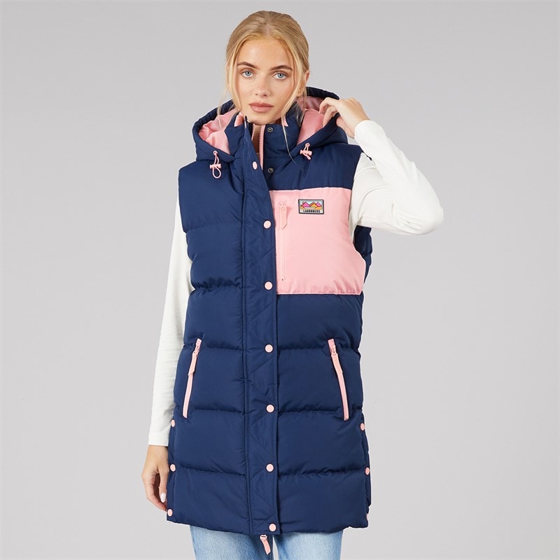Lagooners Dame Liatris Lang Vest Marineblå - Billede 3