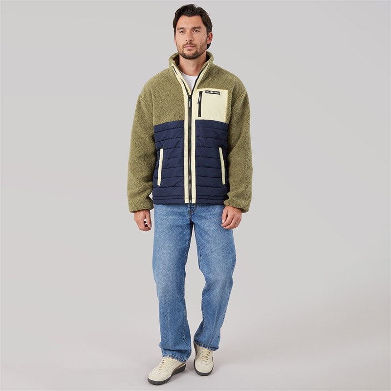 Lagooners Herre Hybrid Jakke Khaki/Mustard - Billede 4
