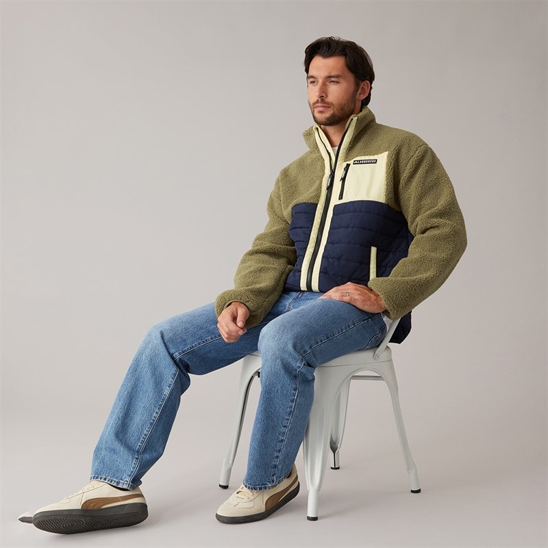 Lagooners Herre Hybrid Jakke Khaki/Mustard - Billede 5
