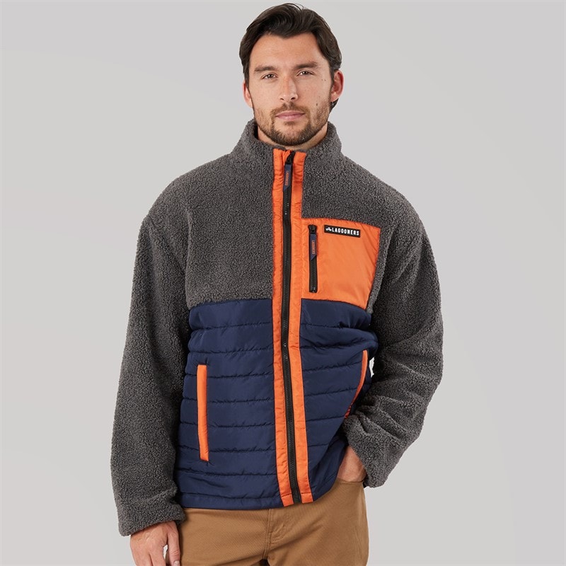 Lagooners Herre Hybrid Jakke Steel Grey/Burnt Orange - Billede 3