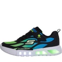SKECHERS Junior S Lys Fleks Glød - Dezlo Træningssko Blå/Sort/Lime