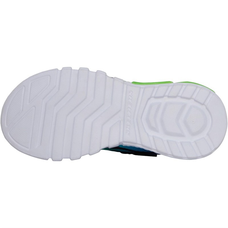 SKECHERS SPORT SKECHERS Junior S Lys Fleks Glød - Dezlo Træningssko Blå/Sort/Lime - Billede 2