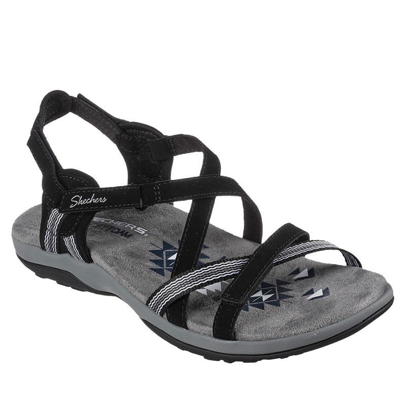 SKECHERS SPORT SKECHERS Dame Reggae Slim Sun Array Sandaler Sort - Billede 4