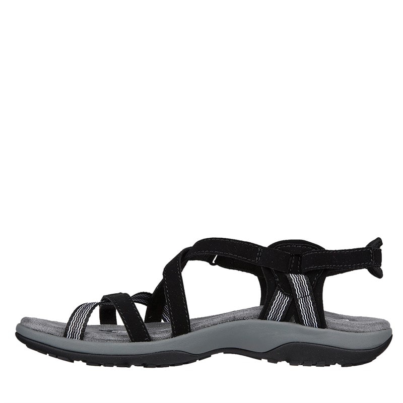 SKECHERS SPORT SKECHERS Dame Reggae Slim Sun Array Sandaler Sort - Billede 5