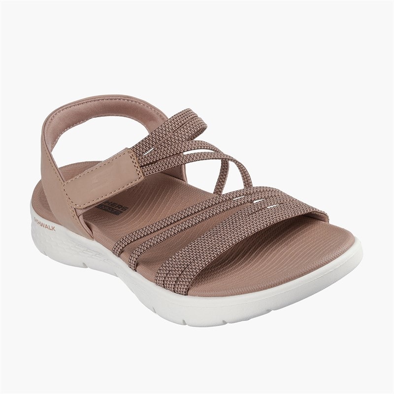 SKECHERS Dame Go Walk Flex Sandaler Natural - Billede 3