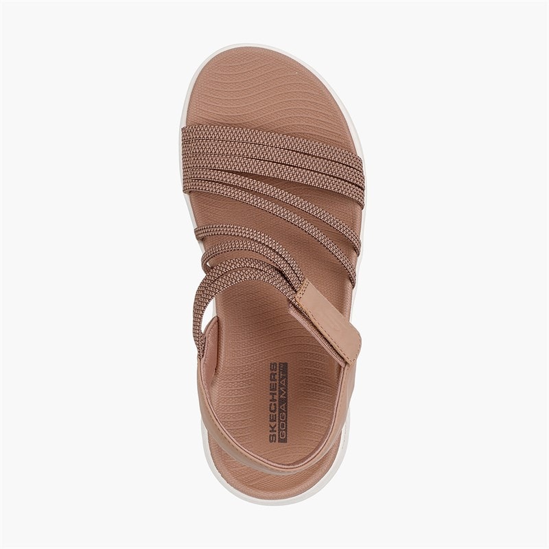 SKECHERS Dame Go Walk Flex Sandaler Natural - Billede 4