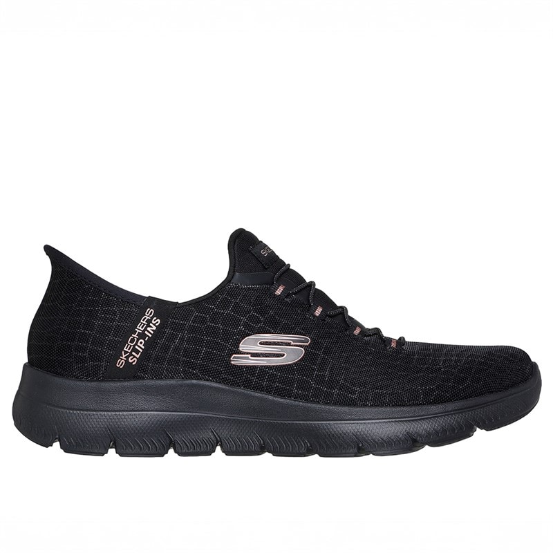 SKECHERS SPORT SKECHERS Damesko Summits Klassisk Nat Slip In Sneakers Sort - Billede 1