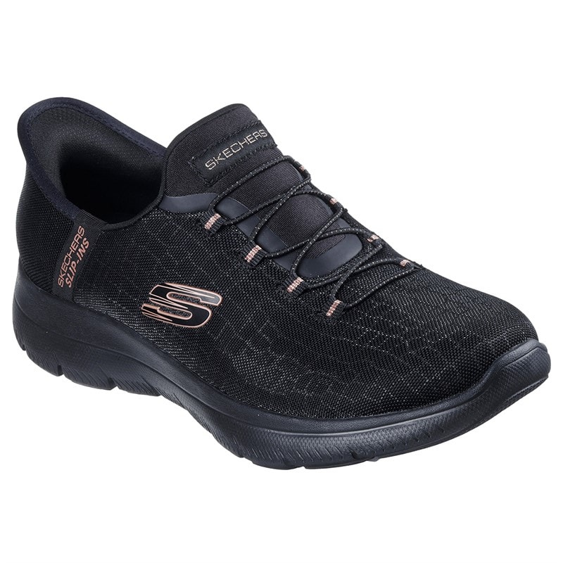 SKECHERS SPORT SKECHERS Damesko Summits Klassisk Nat Slip In Sneakers Sort - Billede 3