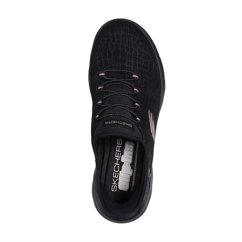 SKECHERS SPORT SKECHERS Damesko Summits Klassisk Nat Slip In Sneakers Sort - Billede 4