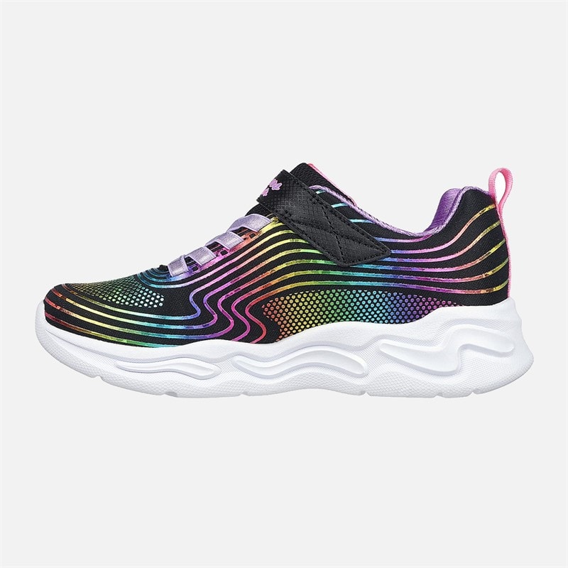 SKECHERS SPORT SKECHERS Piger Bølgede Lys Sneakers Sort - Billede 5