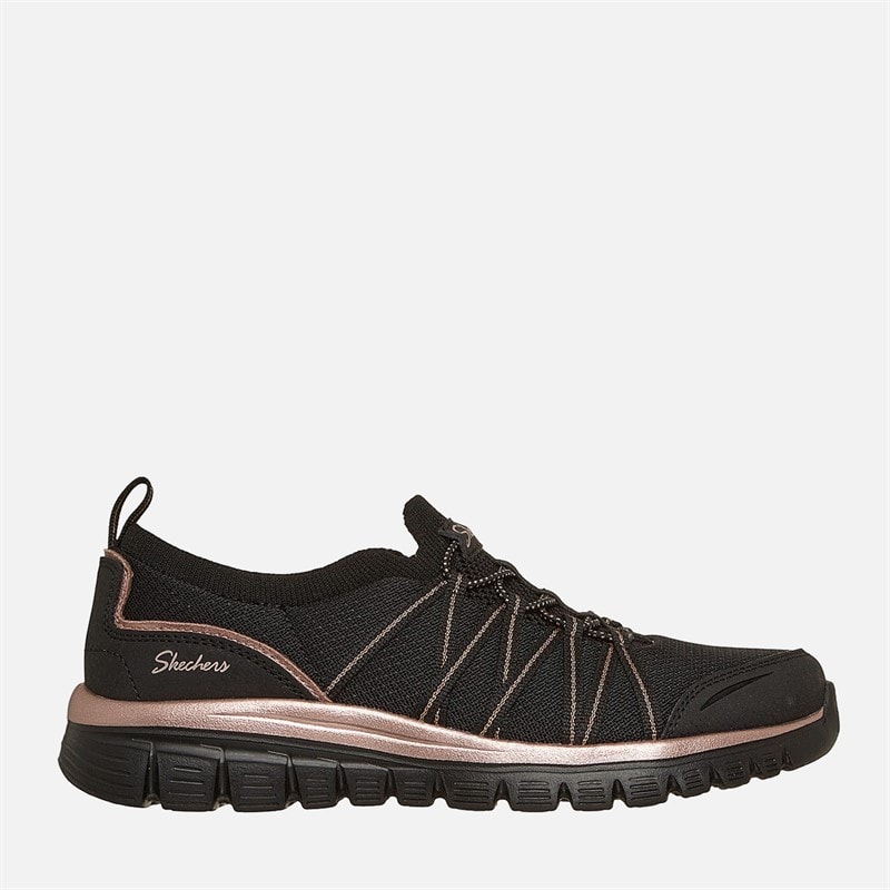 SKECHERS SPORT SKECHERS Dame elegante sneakers Sort - Billede 1