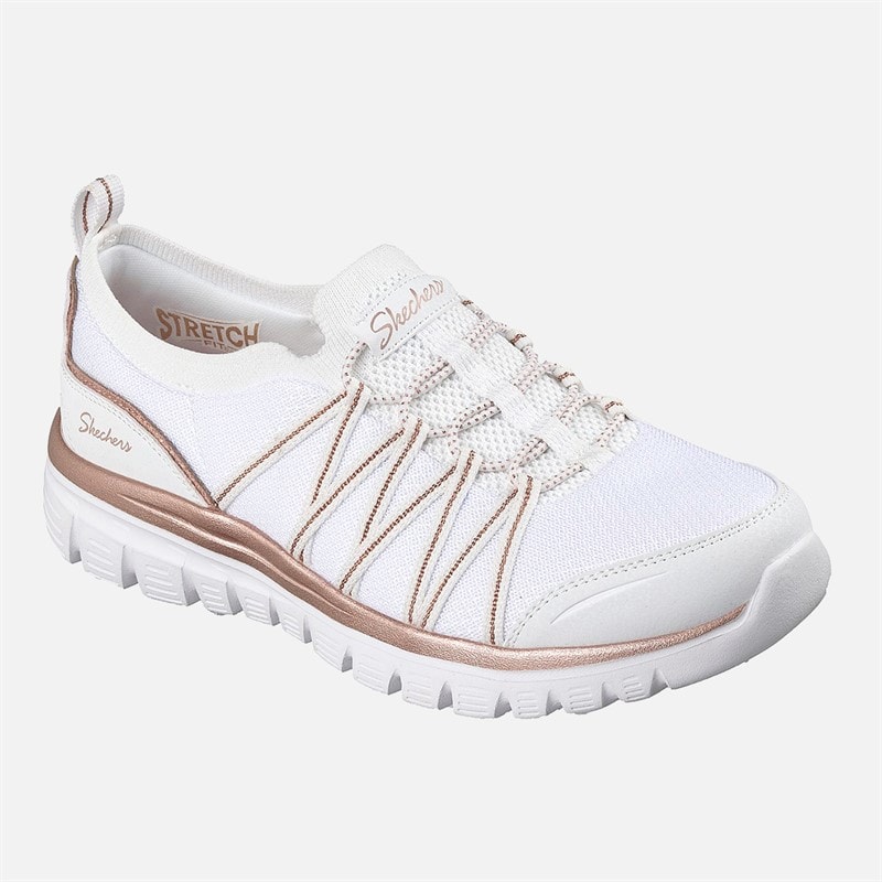 SKECHERS Dame Elegant Sneakers Hvid - Billede 3